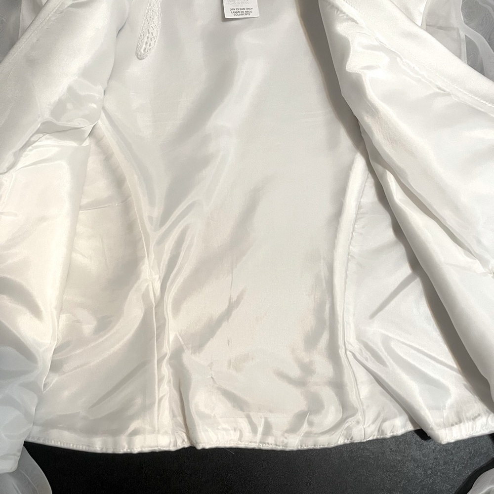 J.R.Nites by Caliendo tuxedo jacket/blouse white size 10 - Picture 3 of 13